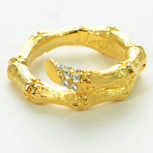 Adam Lippes Goldtone Bamboo Ring